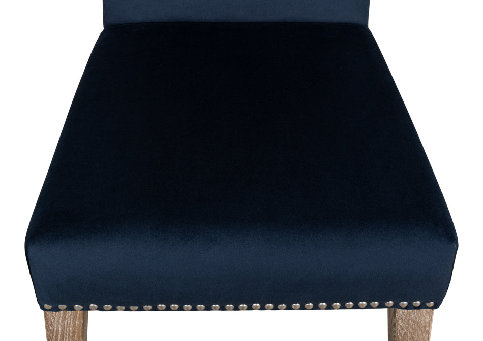 Franklin Side Chair, Navy Blue by Sarreid Ltd - view 10