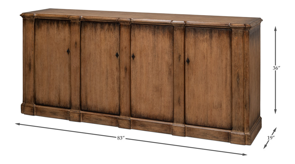 Villefranche Sideboard, Brown by Sarreid Ltd - view 7