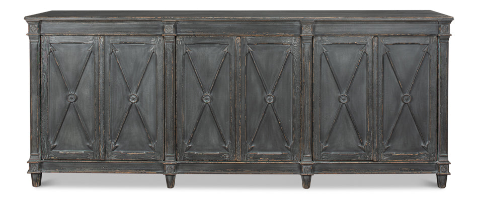 Marksman Sideboard, Concrete Grey by Sarreid Ltd - view 2