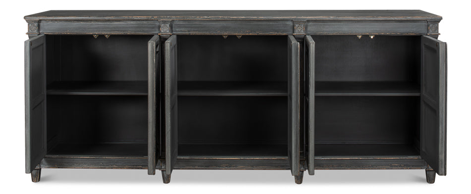 Marksman Sideboard, Concrete Grey by Sarreid Ltd - view 3