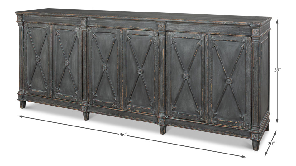 Marksman Sideboard, Concrete Grey by Sarreid Ltd - view 6