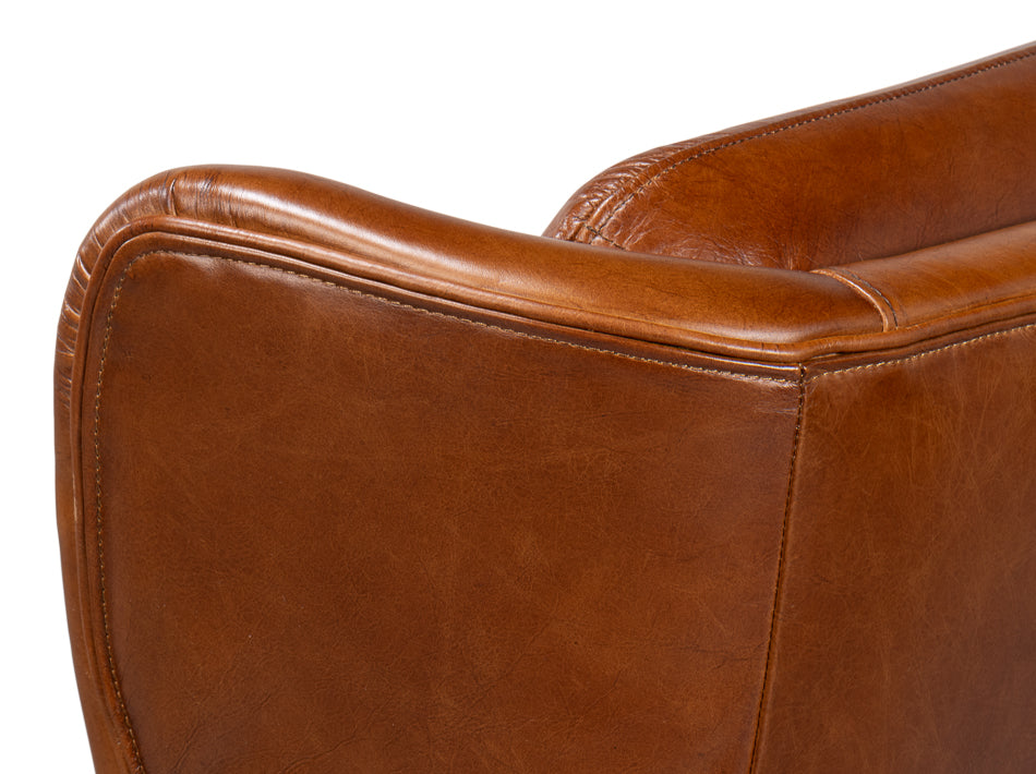 Elite Wing Lounge Chair, Vintage Havana by Sarreid Ltd - view 8