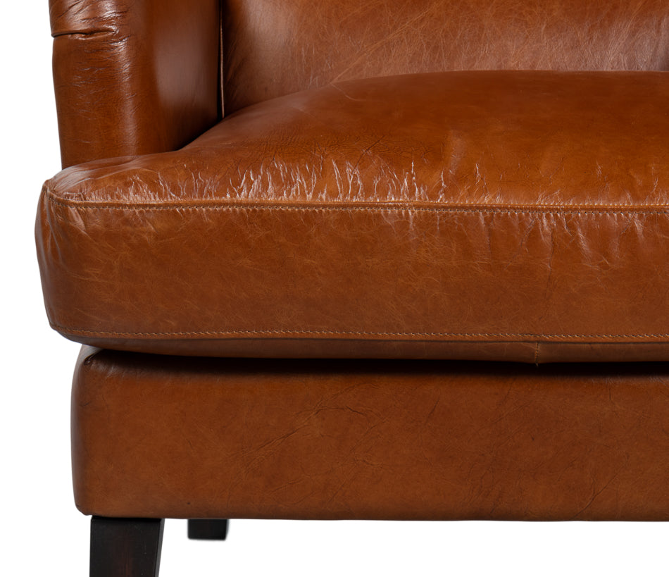 Elite Wing Lounge Chair, Vintage Havana by Sarreid Ltd - view 9