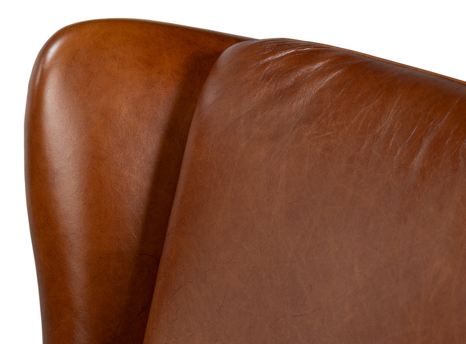 Elite Wing Lounge Chair, Vintage Havana by Sarreid Ltd - view 10