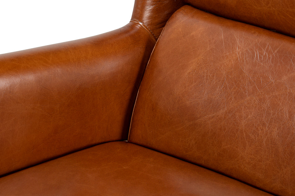 Elite Wing Lounge Chair, Vintage Havana by Sarreid Ltd - view 7