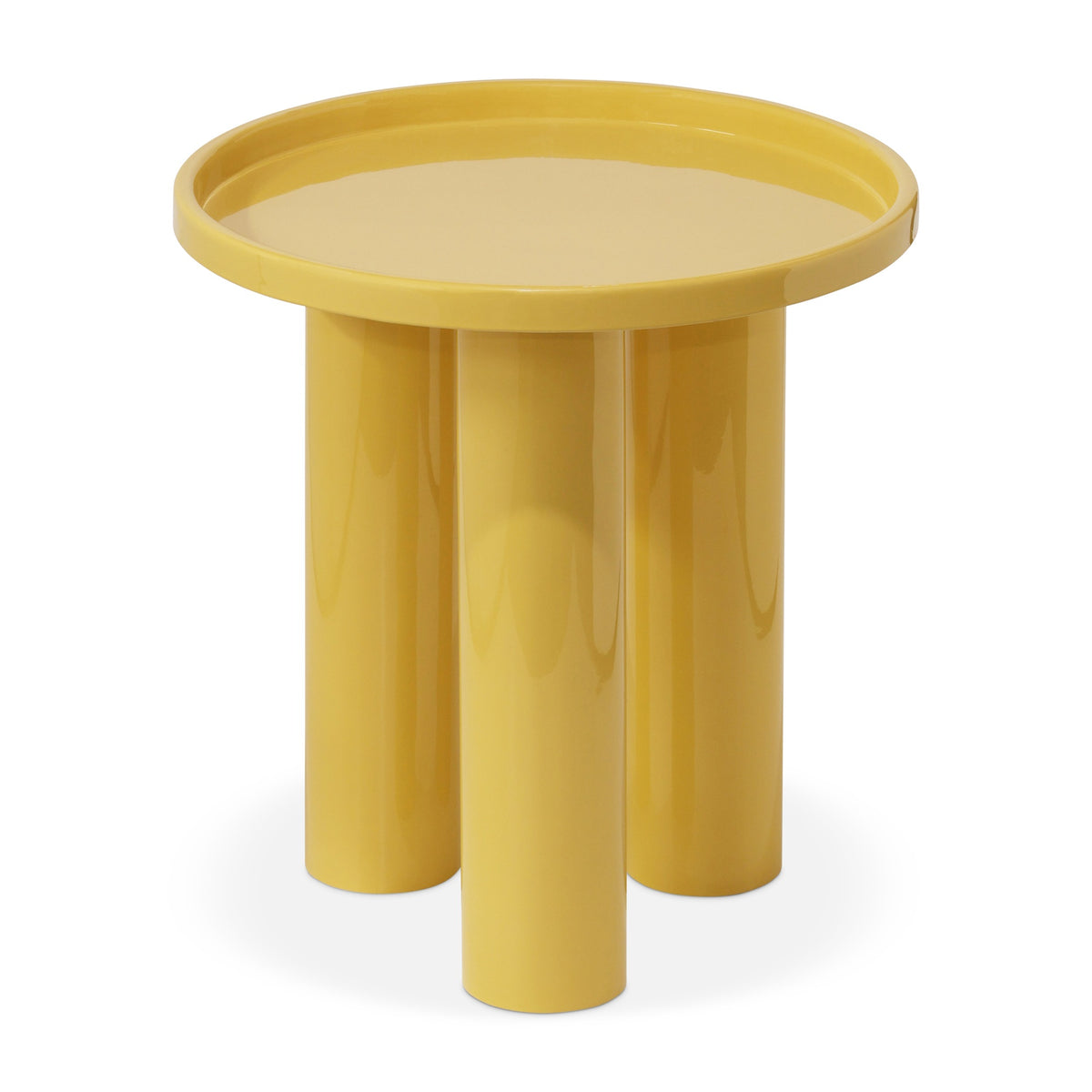 Sofia Enamel End Table Yellow Ochre by Urbia - detail 2