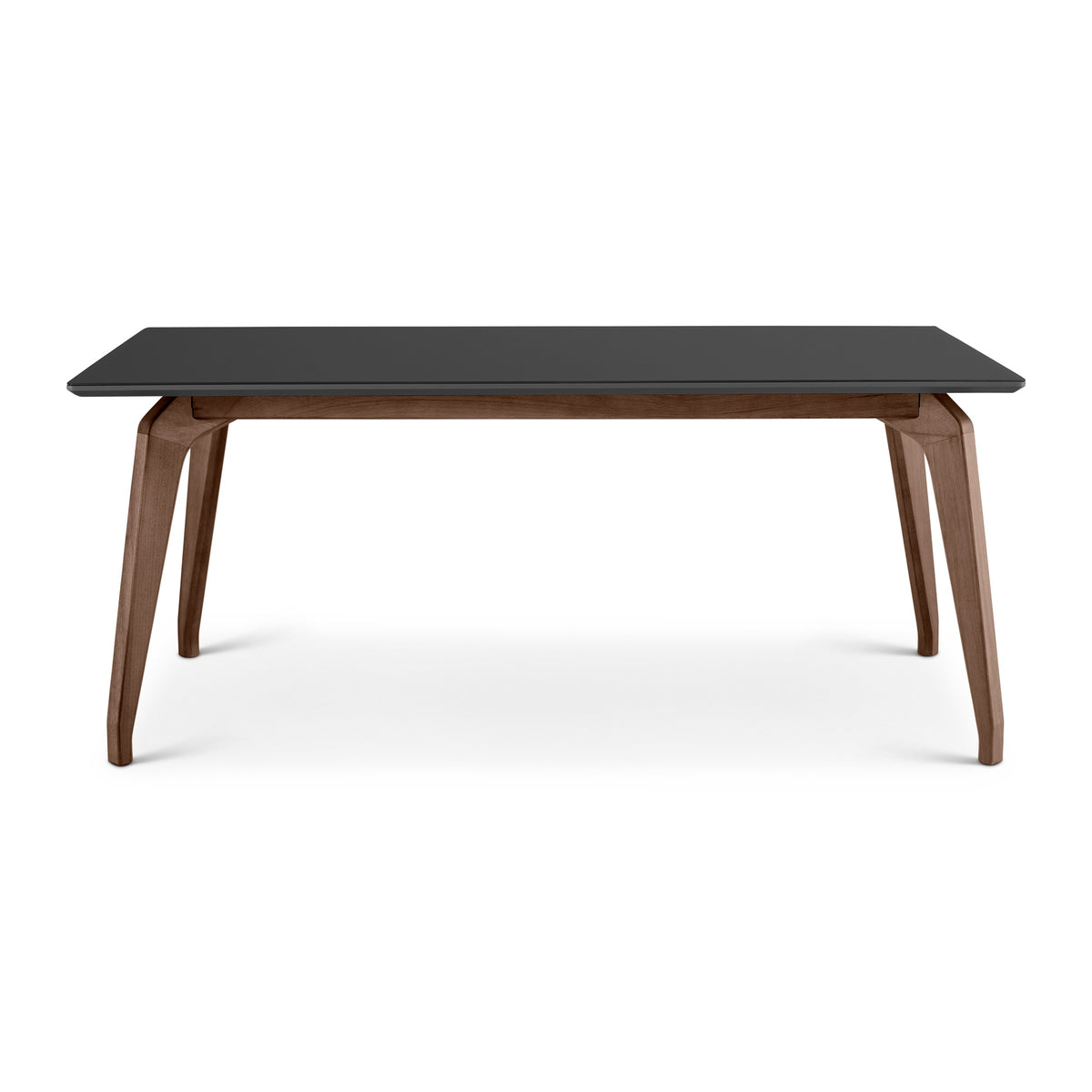 Giane Glass Top Dining Table Black, Nogal, 71" by Urbia - detail 2