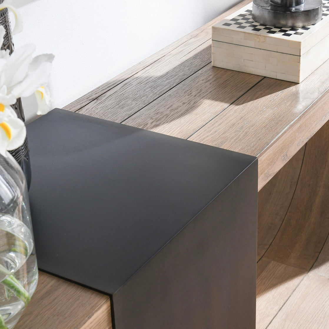 Danica 72" Reclaimed Wood and Iron Console Table