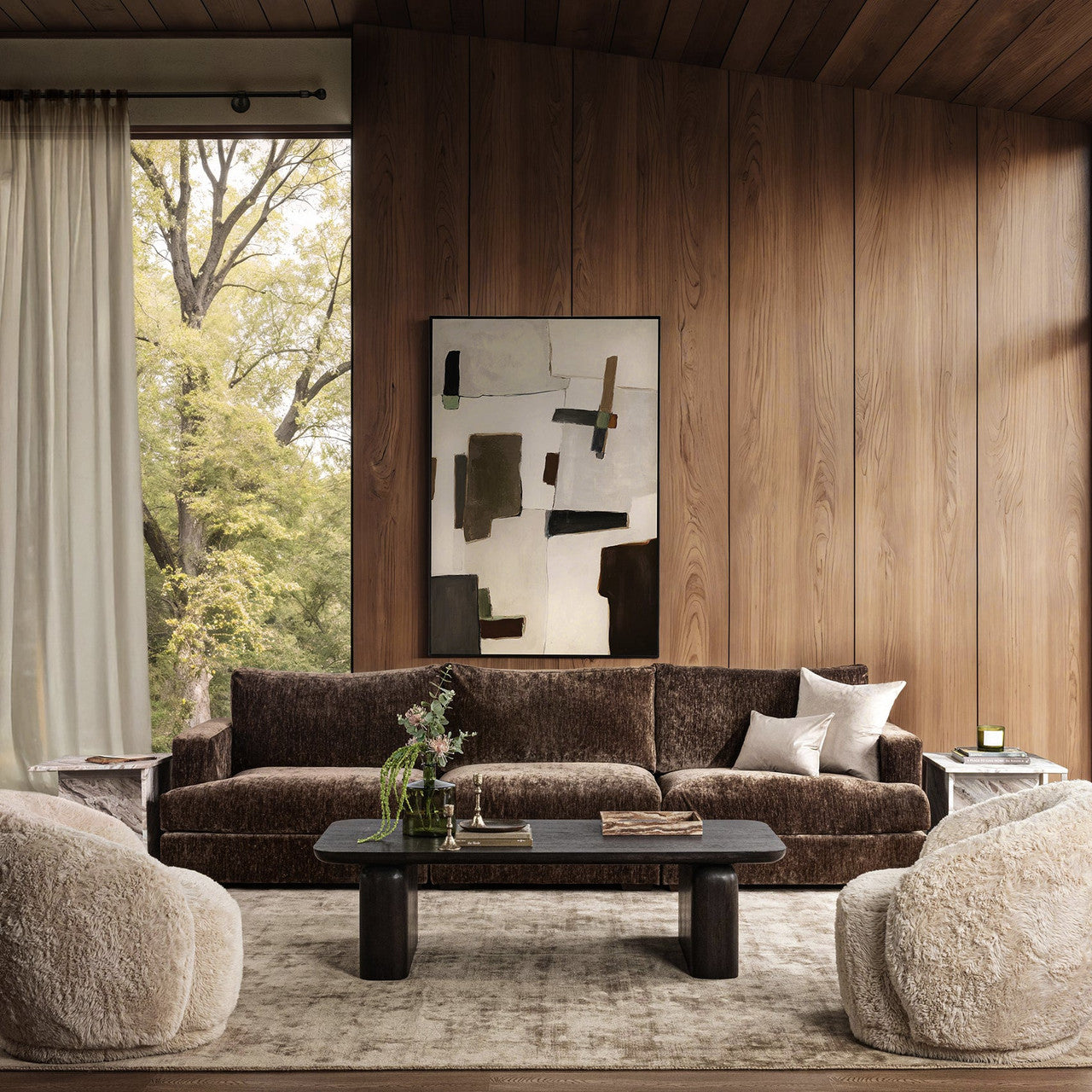 Ludwig Mossed Brown 3 pc Sofa