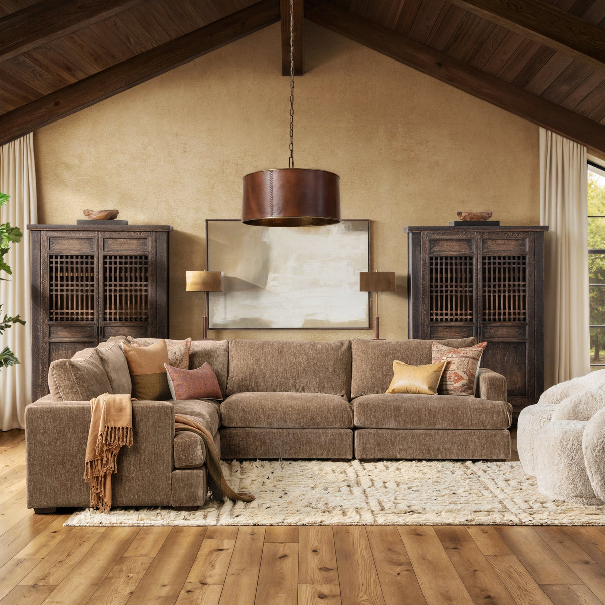Ludwig 5 Piece Sofa Oyster Taupe by Classic Home - view 8