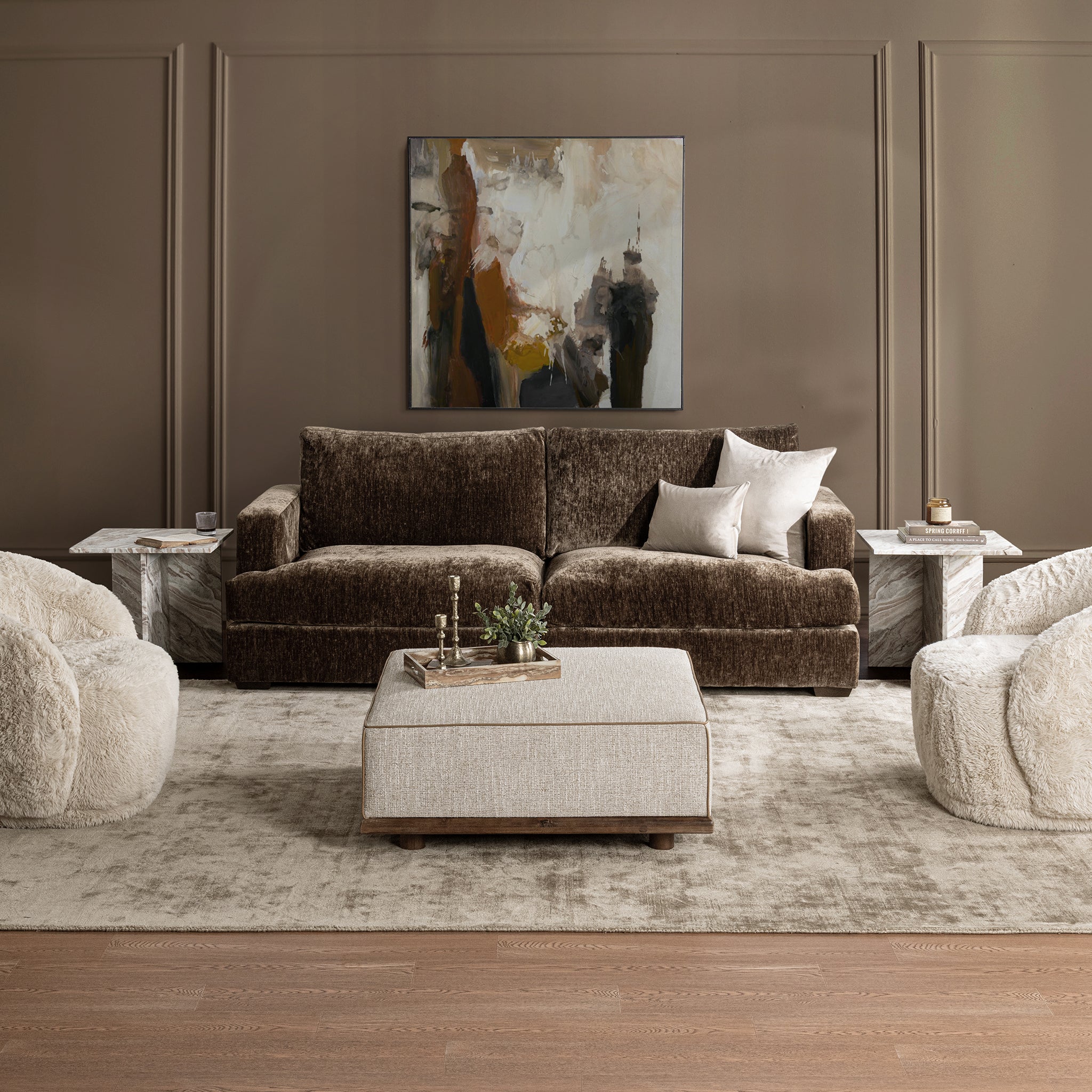Ludwig 2pc Sofa - Mossed Brown