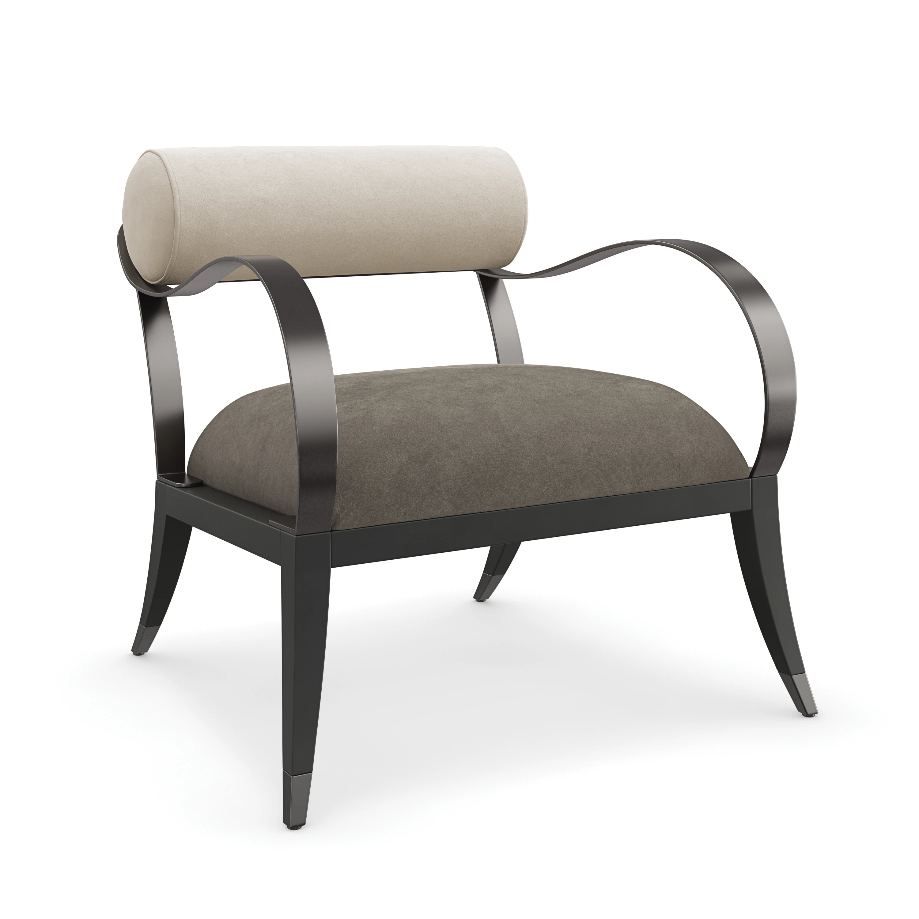 Homage Brushed Deep Bronze Accent Chair 29.75" by Caracole - view 4