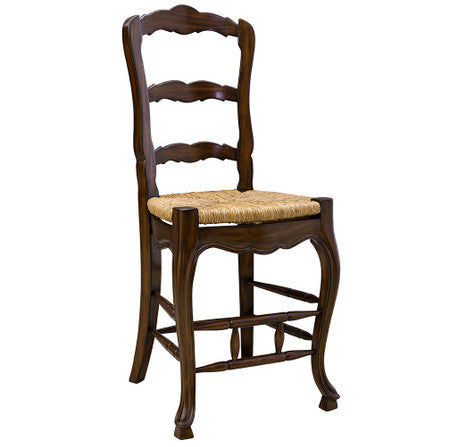 French Patisserie Ladderback Brown Counter Stool by Furniture Classics at ZIN Home