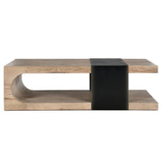 Danica 62" Reclaimed Wood and Iron Coffee Table