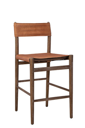 Leather Prescott Counter Stool - 18' by Furniture Classics at ZIN Home