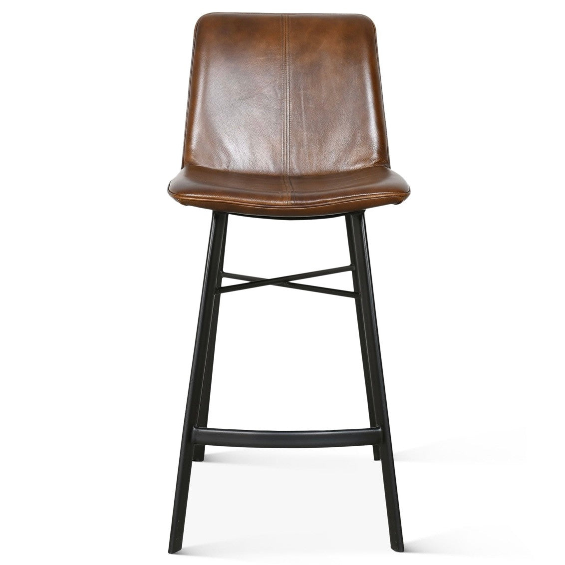 Essex 18" Murphy Counter Chair Hand-washed Chestnut Leather