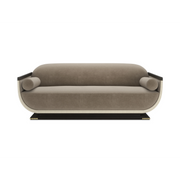Helena Sofa Brushed Gold 88" by Caracole