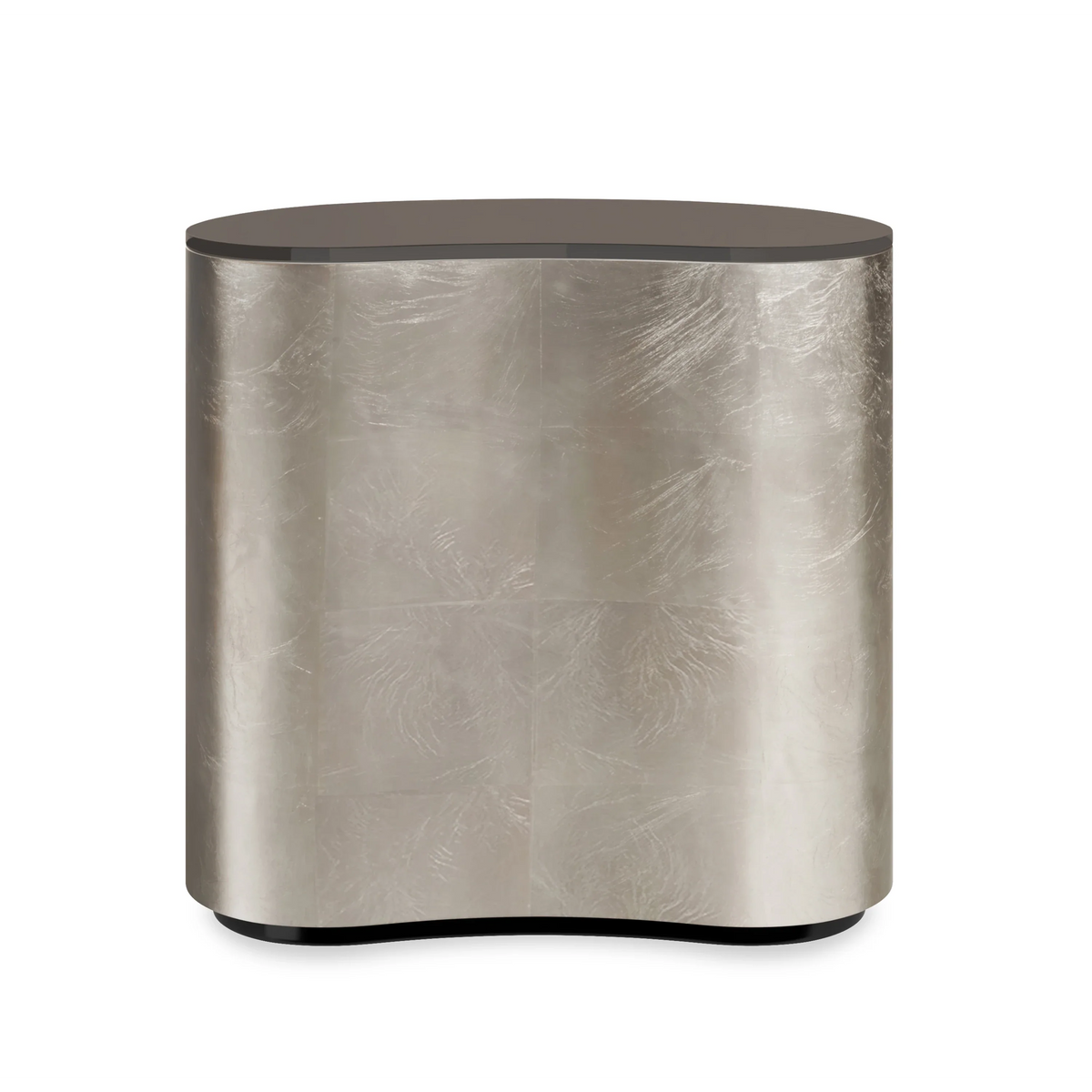 Amalie Charcoal Leaf End Table 25" by Caracole