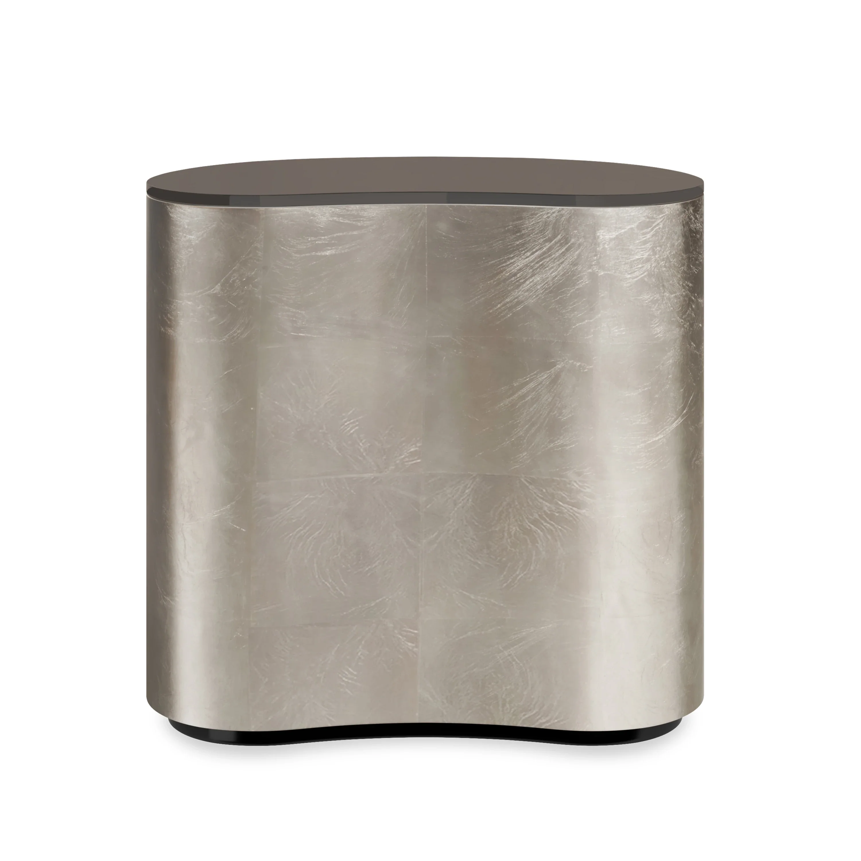 Amalie Charcoal Leaf End Table 25" by Caracole