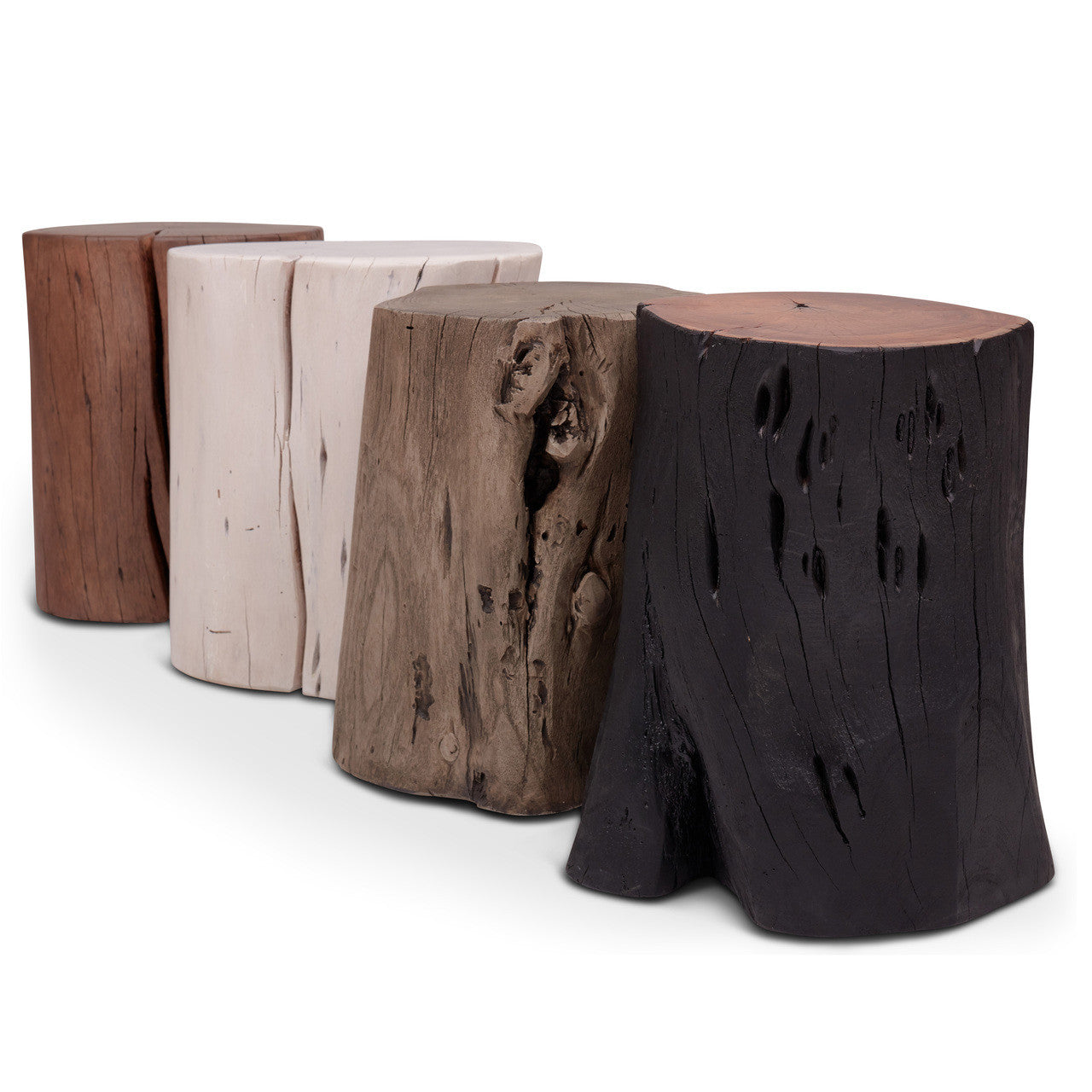Brooks - Solid Wood Stump - Ebonized