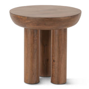 Lucerne Round Side Table Acorn Brown 20"