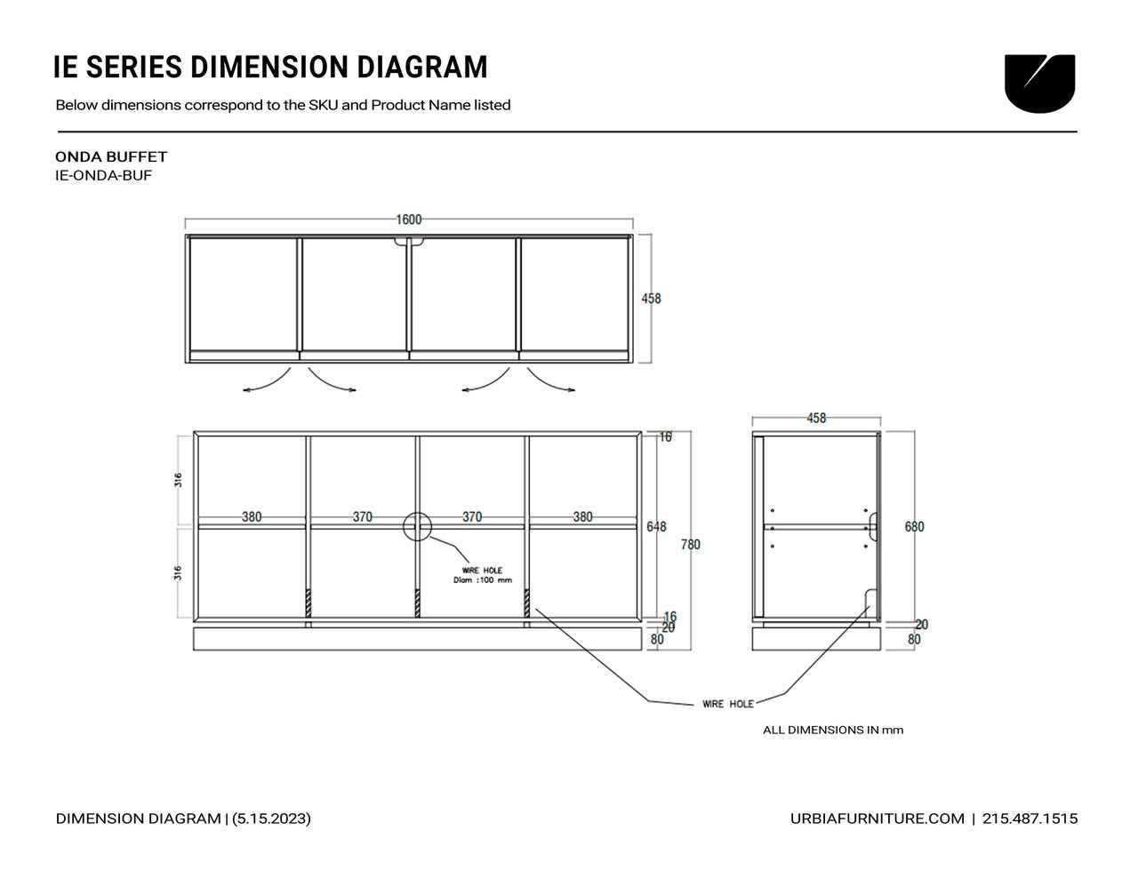 IE Series - Olas - Buffet - Coffee Frame