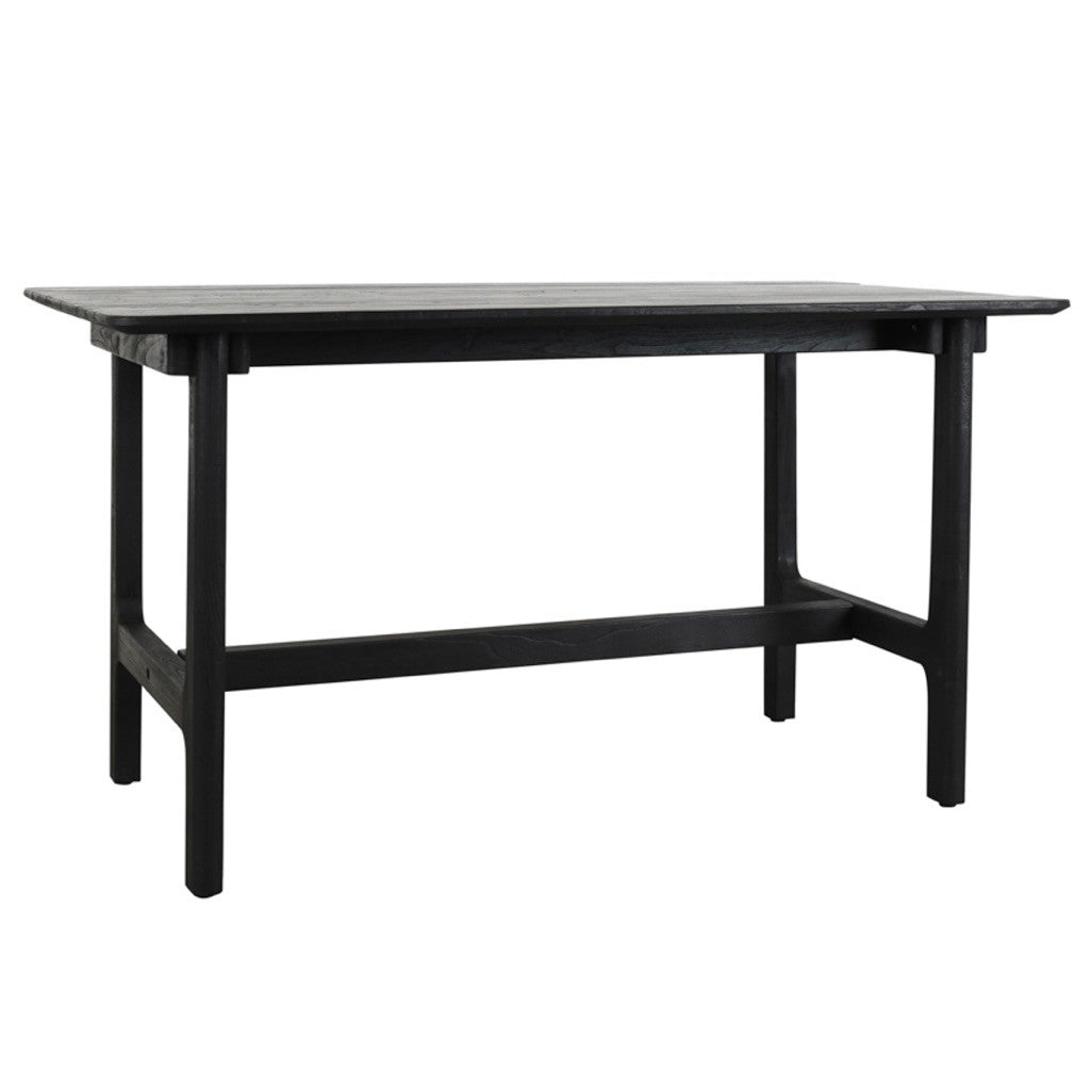 Dawn Teak Wood Outdoor Counter Table in Black 67"