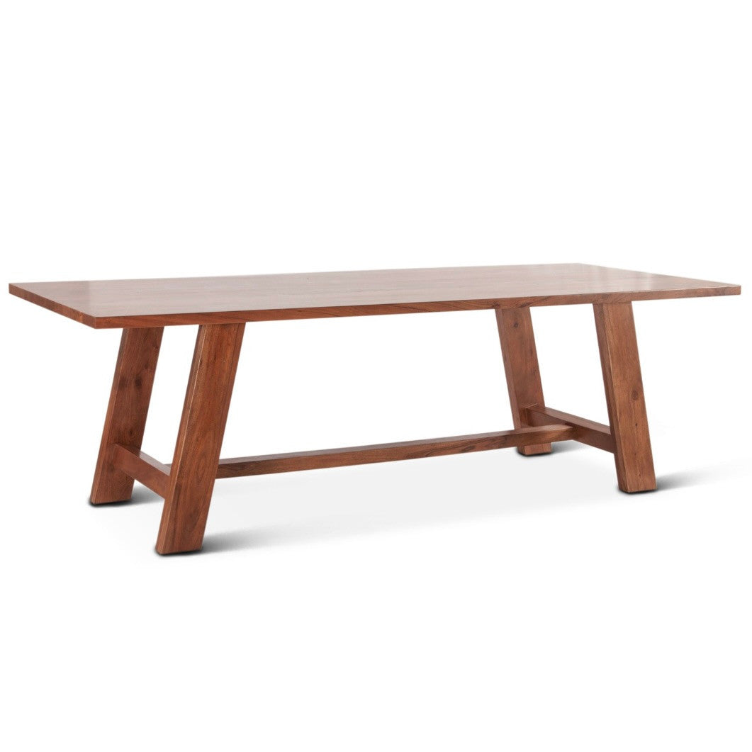 Savannah 94" Acacia Wood Dining Table Cinnamon Brown