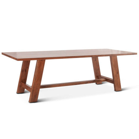 Savannah 94" Acacia Wood Dining Table Cinnamon Brown