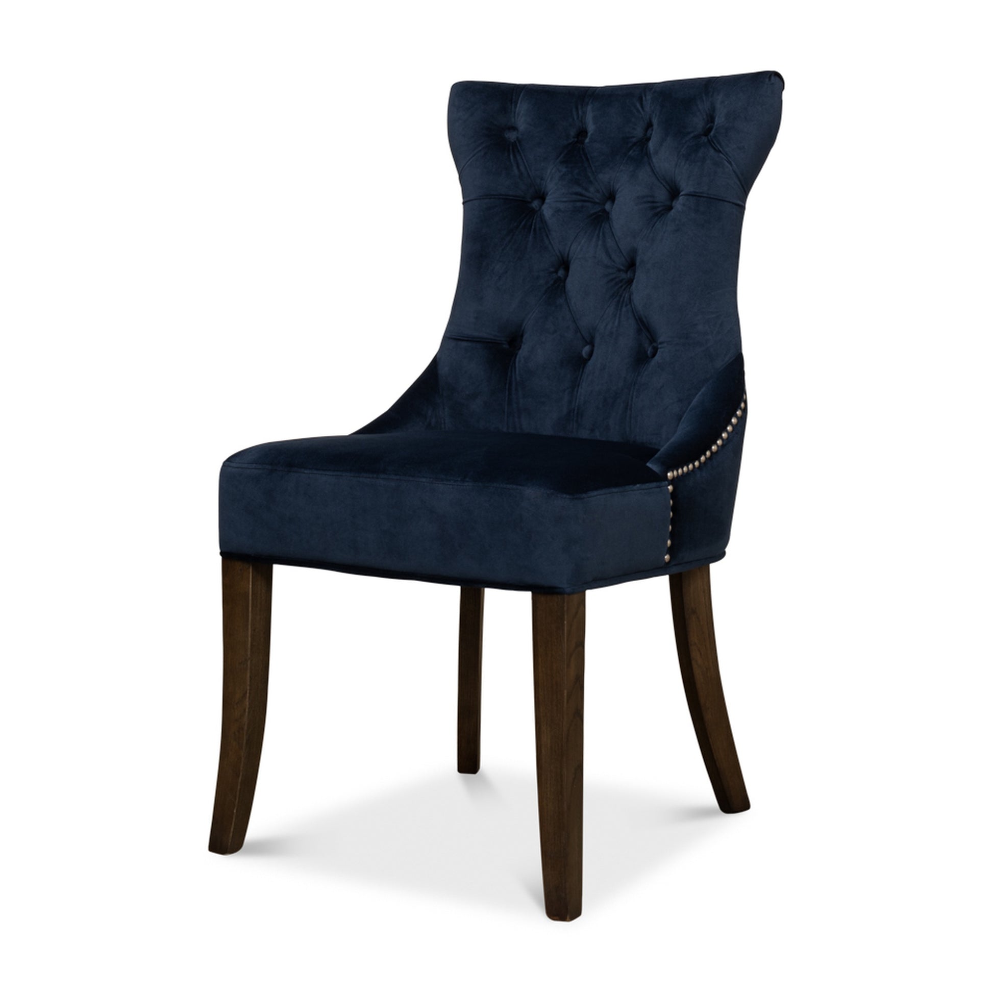 Sophie Side Chair, Blue Velvet by Sarreid Ltd