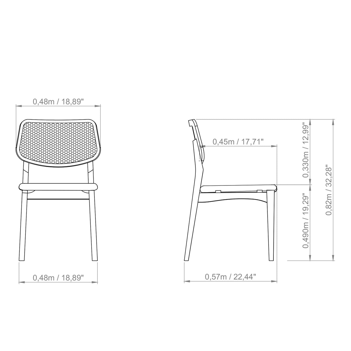 Beth Cane Dining Chair Nogal, Shimmy Black Vinyl, Nogal Cane by Urbia - detail 7