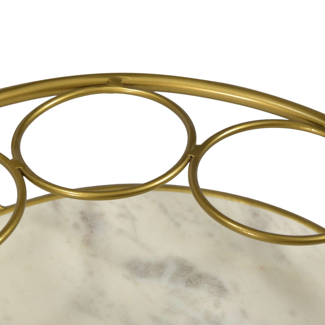 Yancy Marble and Antique Brass Bar Cart