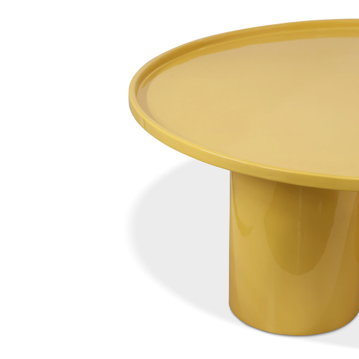 Sofia Enamel Coffee Table Yellow Ochre by Urbia - detail 4