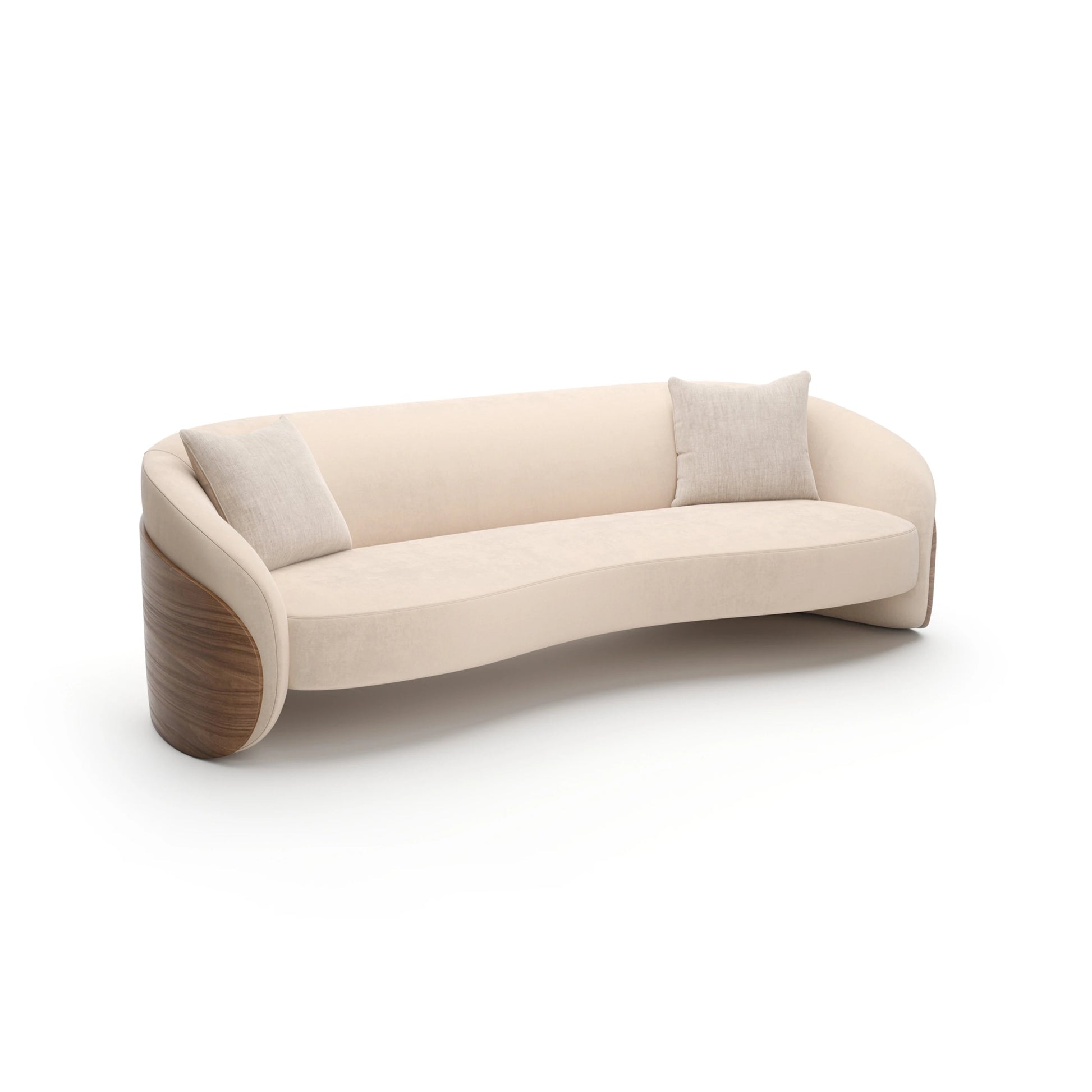 Fleur Wood Back Sofa Porcini 102" by Caracole - view 5
