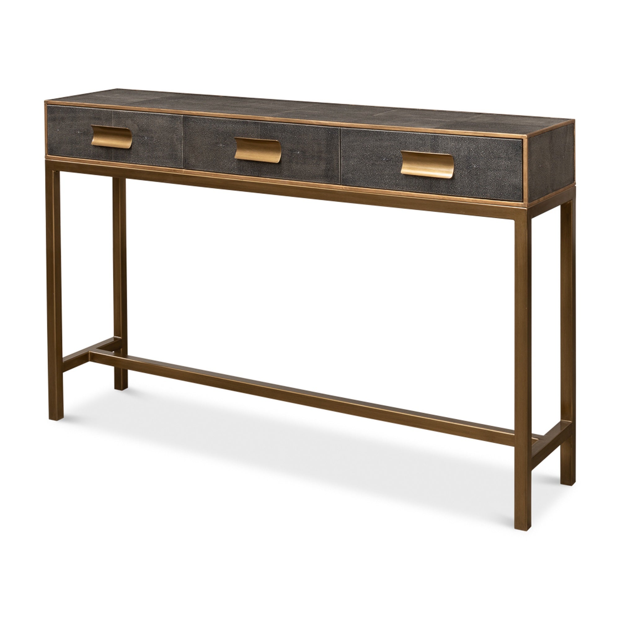 Gideon Shagreen Console Table, Ant.Grey by Sarreid Ltd