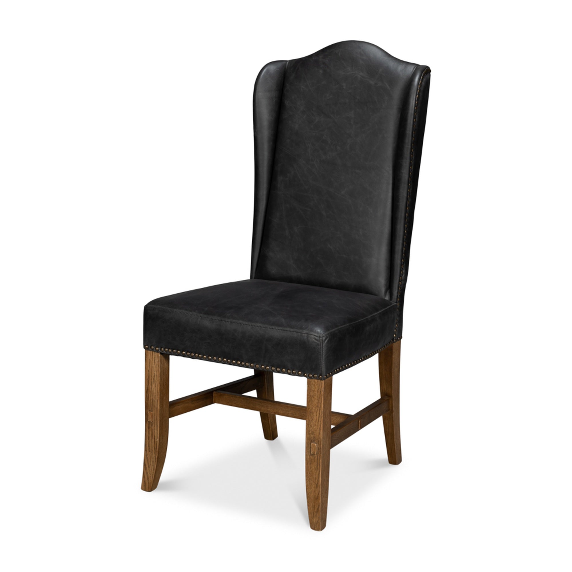 Mercado High Back Dining Chair, Black by Sarreid Ltd