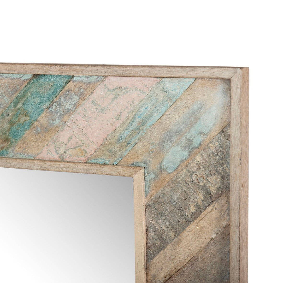 Marseilles Reclaimed Teak 38" Mirror Coastal Mist