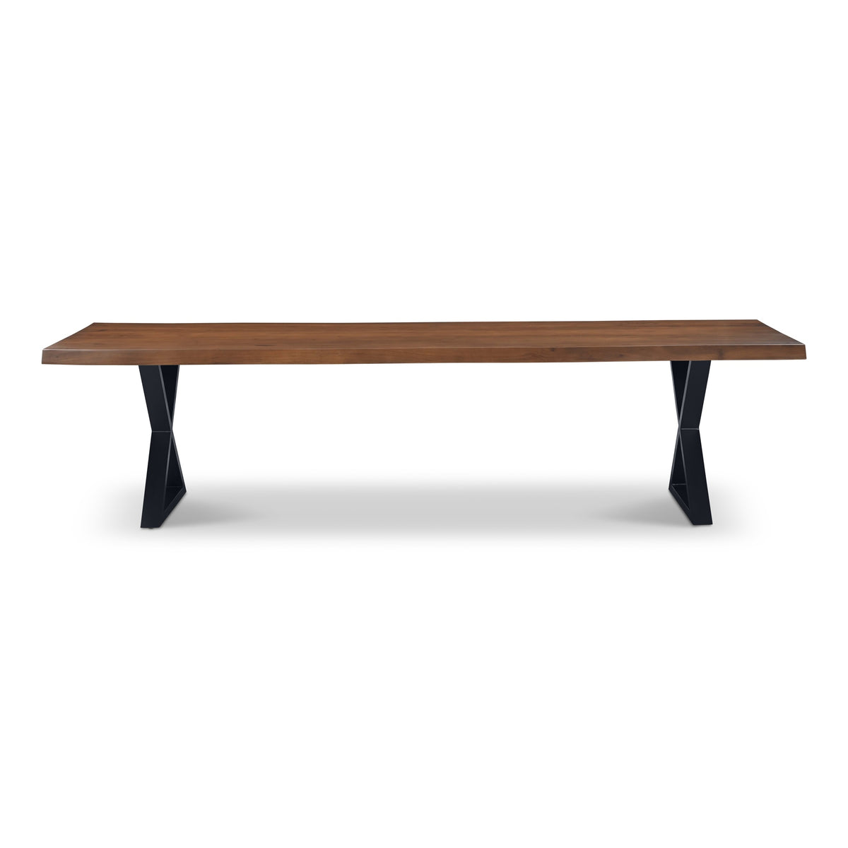 Brooks Dining Table X Base 40" x 116" Americano Top - Black Base by Urbia - product view
