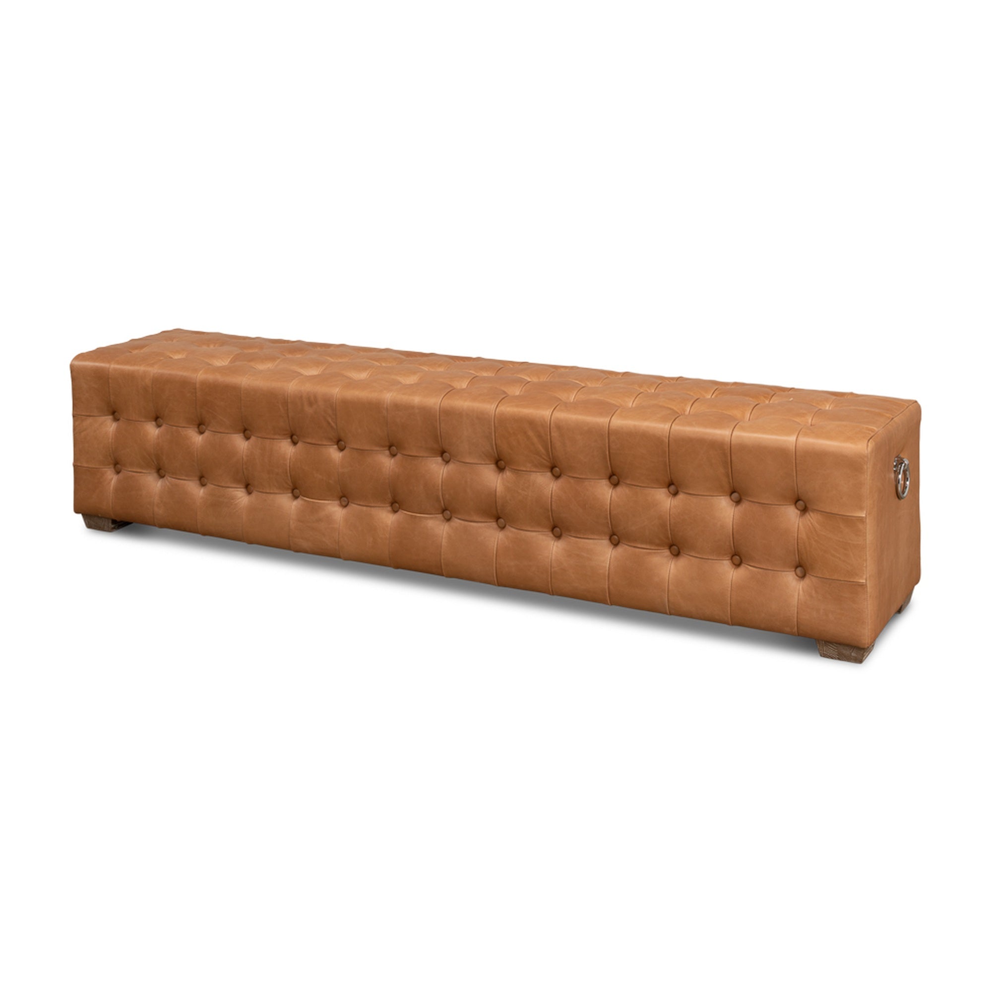 Beam Bench Tufted Leather by Sarreid Ltd