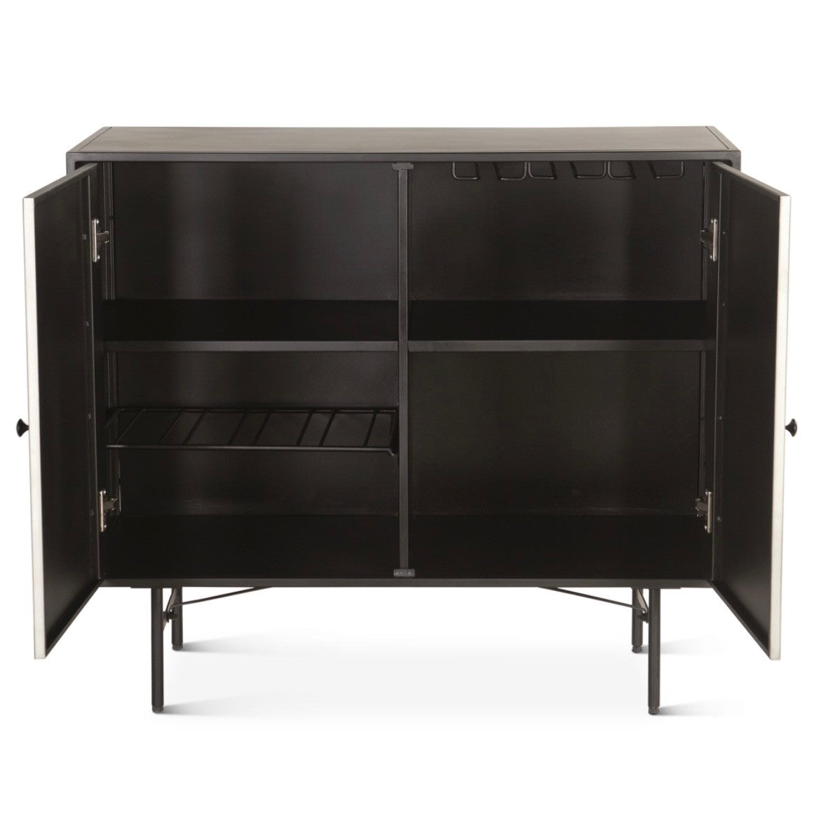 Manchester 39" Bar Cabinet in Oxidized Black