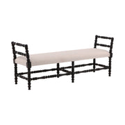 Black Martini Turned Leg Bench by Furniture Classics at ZIN Home