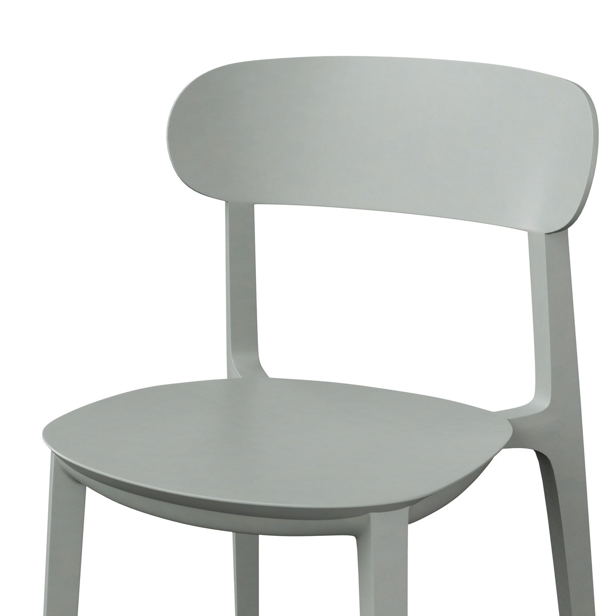 Metro Spencer Eco-Friendly Outdoor Stacking Chair Set of 4 - Moss Grey by Urbia - detail 8
