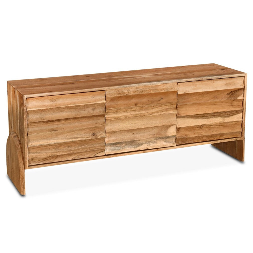 Catania Media Cabinet Natural Acacia 59"