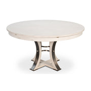 Tower Jupe Dining Table,Med,Working Wht by Sarreid Ltd