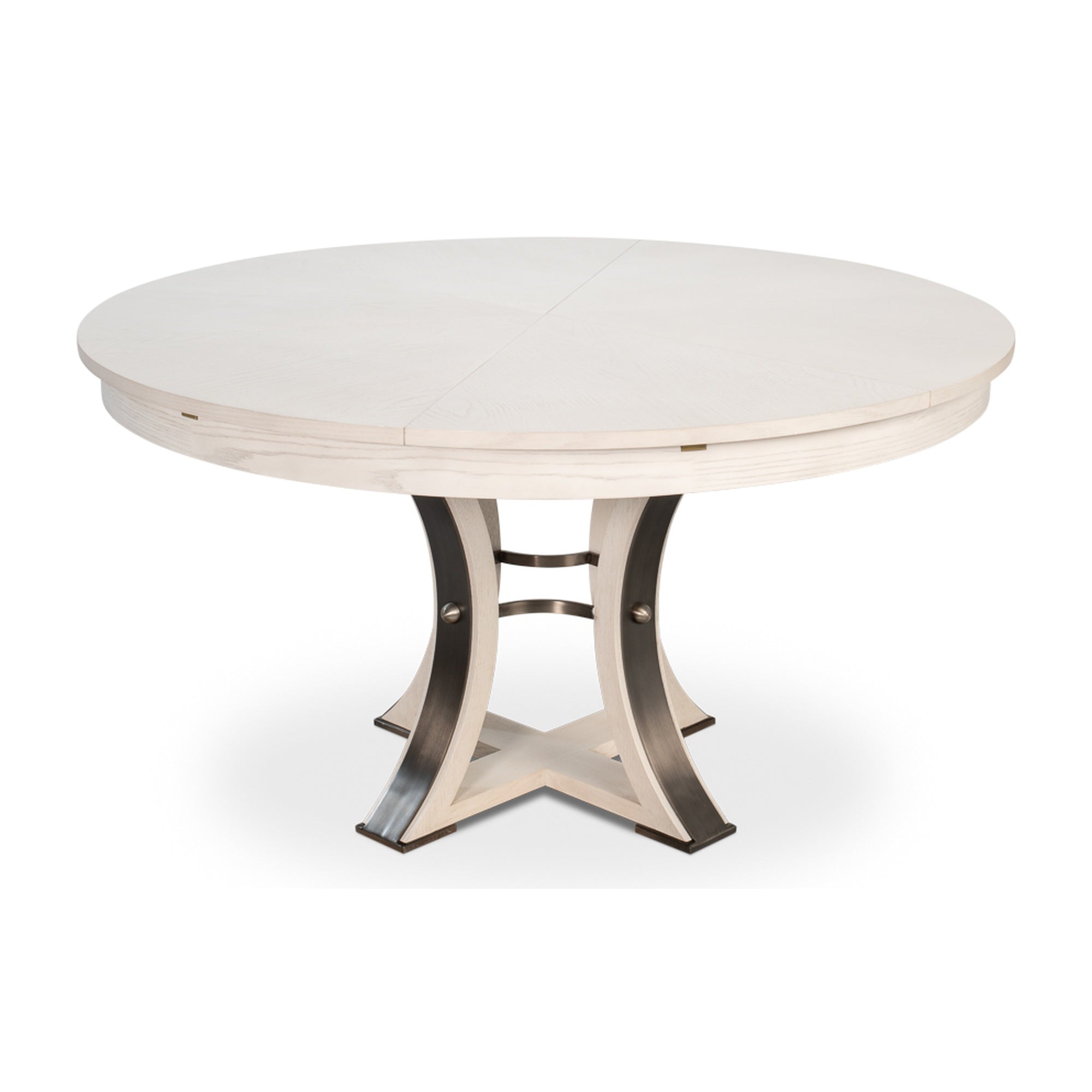 Tower Jupe Dining Table,Med,Working Wht by Sarreid Ltd