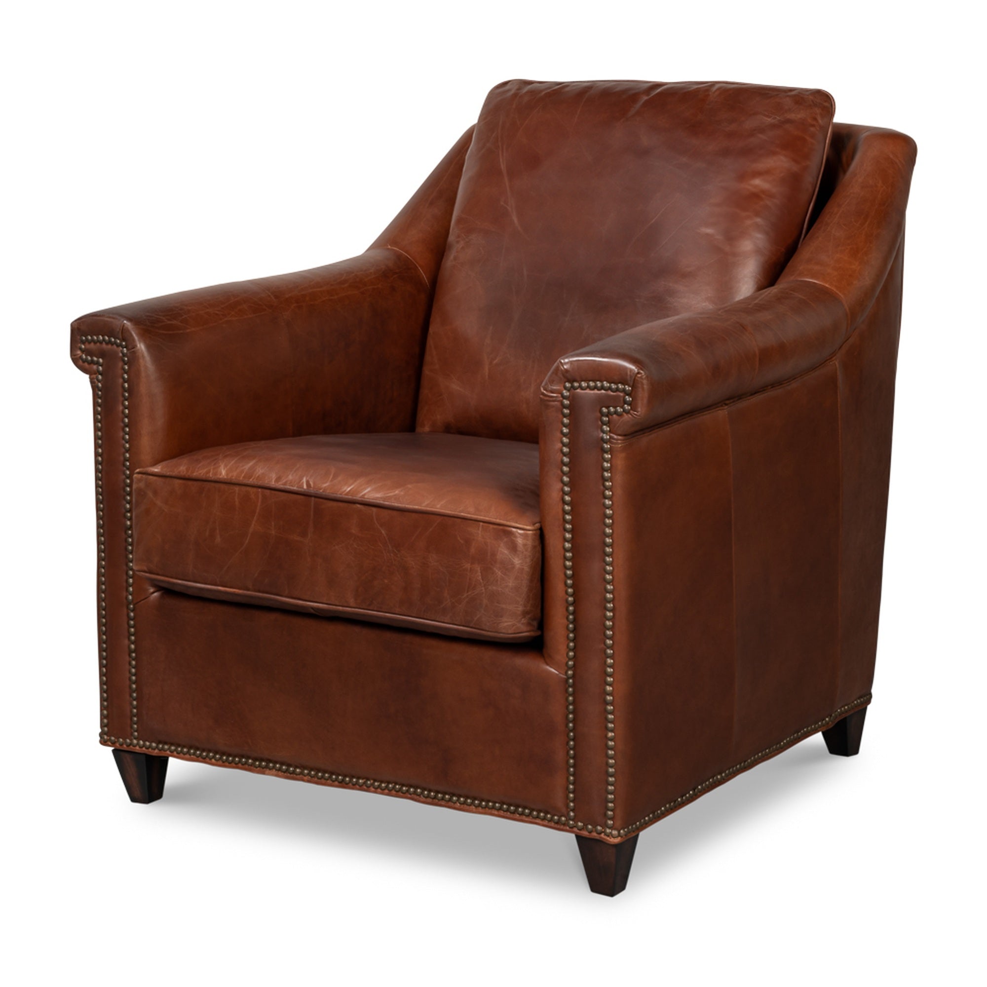 Vandike Arm Chair, Newark Brown by Sarreid Ltd