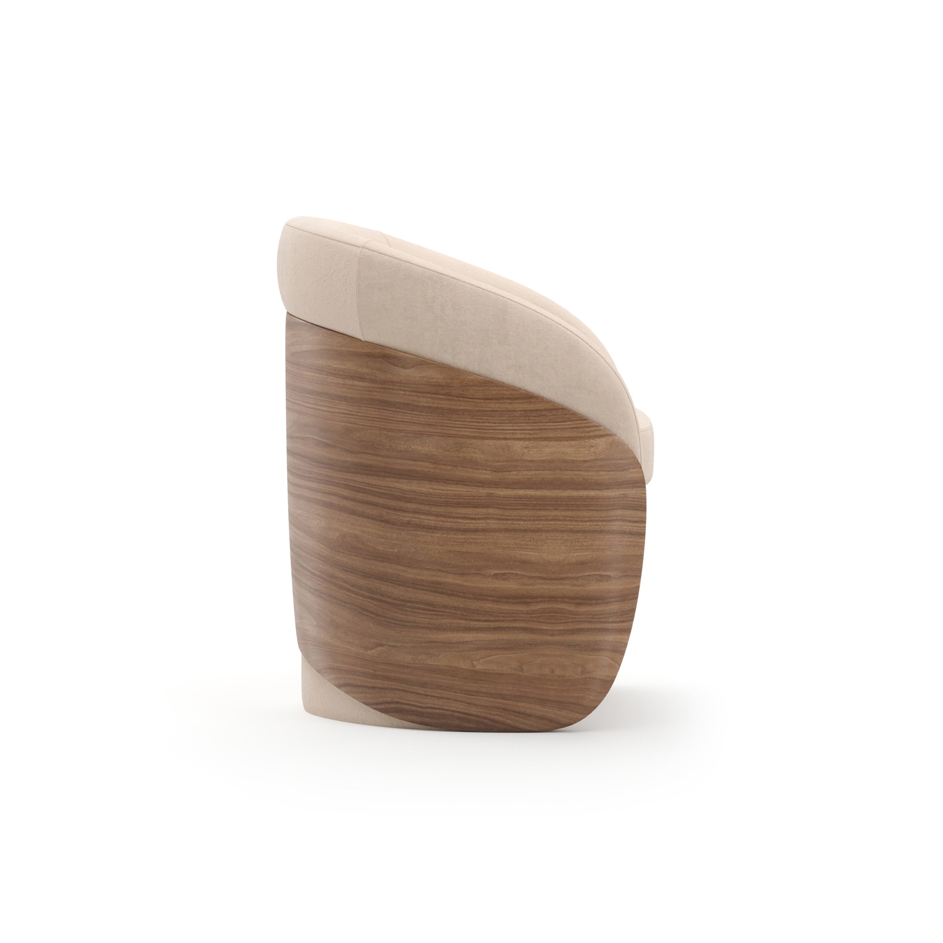 Fleur Wood Back Dining Chair Porcini 25" by Caracole - view 7