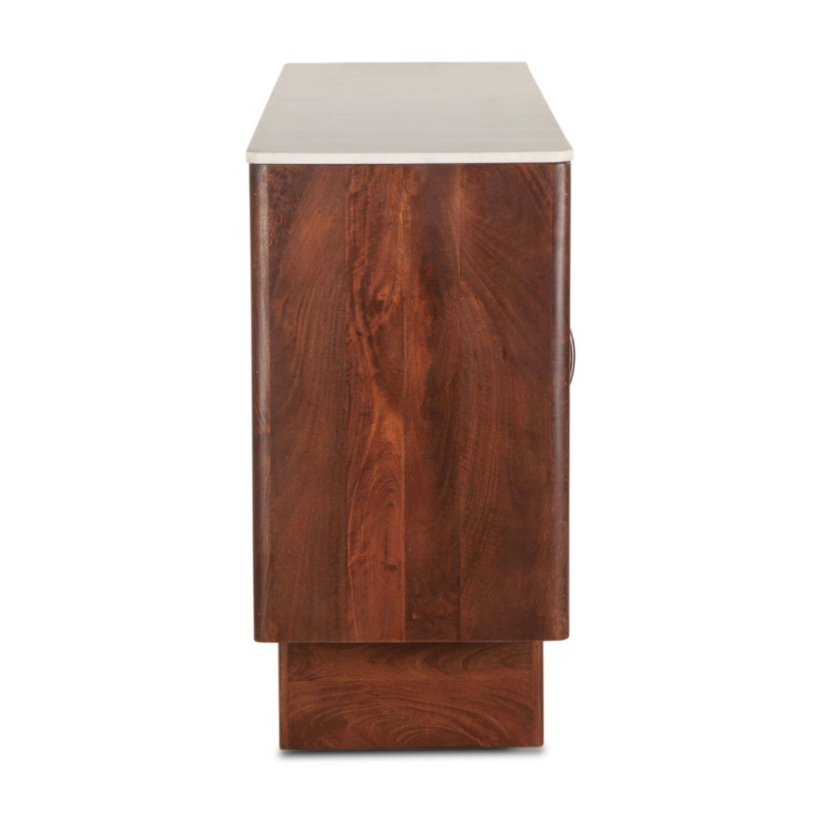 Iris Mango Wood and White Marble Sideboard 68"