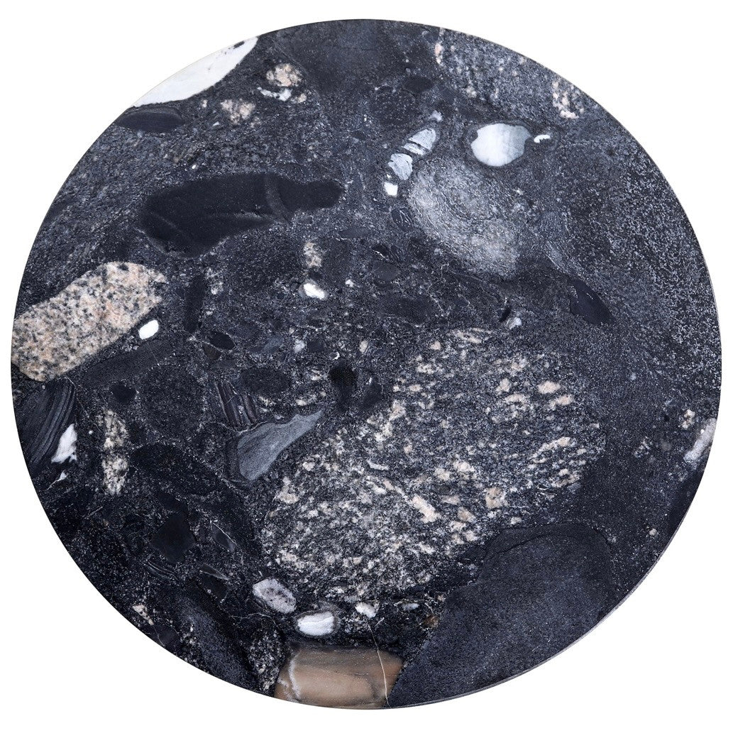 Sperre 18" Round Accent Table with Norigo Marble