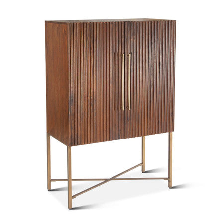 Zoey Contemporary Solid Wood Bar Cabinet